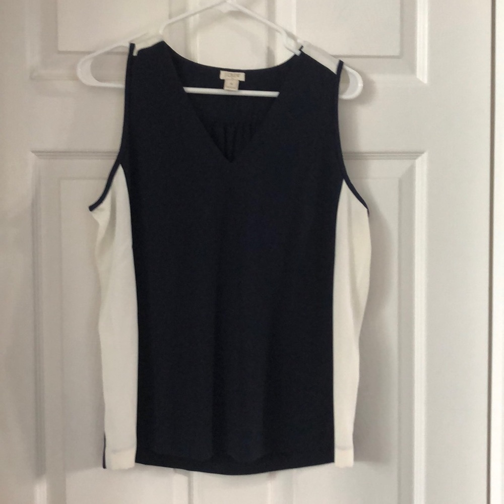 Jcrew sleeveless v-neck blouse